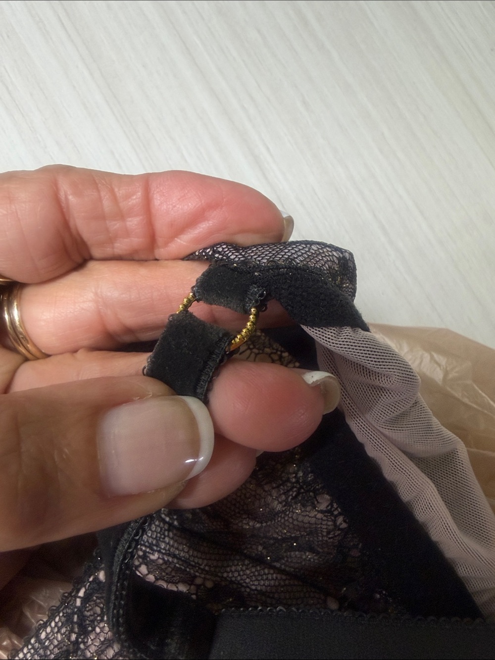 Victoria's Secret Dream Angels Lined Demi Bra with Black Lace Overlay - Picture 9 of 13